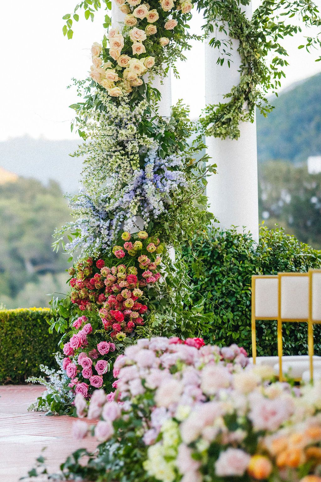 Aisle Flowers Luxury Wedding